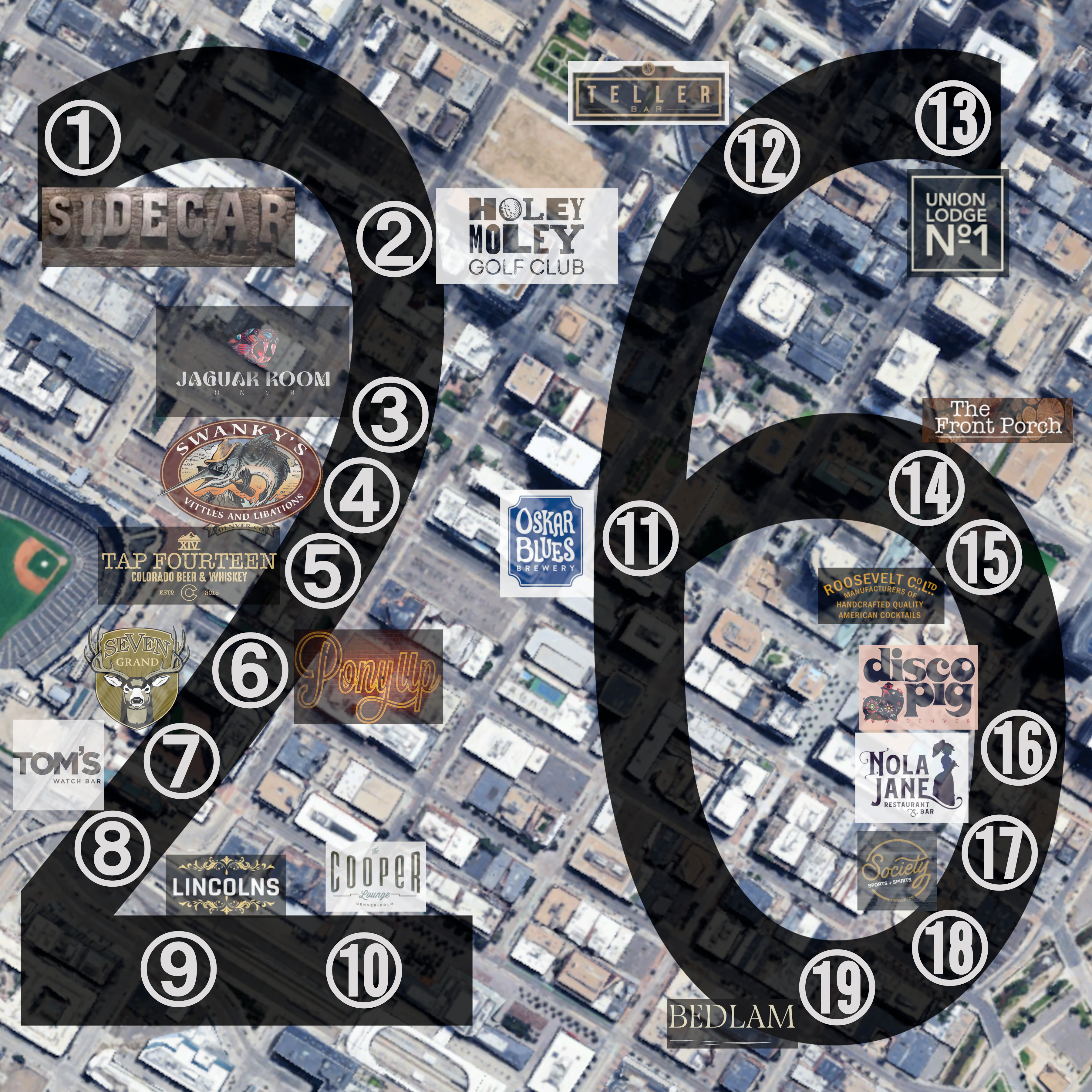 Bar crawl map